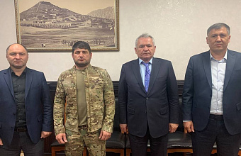 Глава Левашинского района встретился с участниками СВО, бойцами батальона «Каспий»