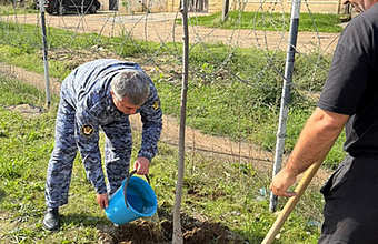 Сотрудники СИЗО в Дагестане приняли участие во Всероссийском субботнике «Зеленая Россия»