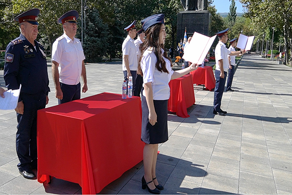 В Махачкале состоялась церемония приведения к Присяге молодых сотрудников УИС Дагестана