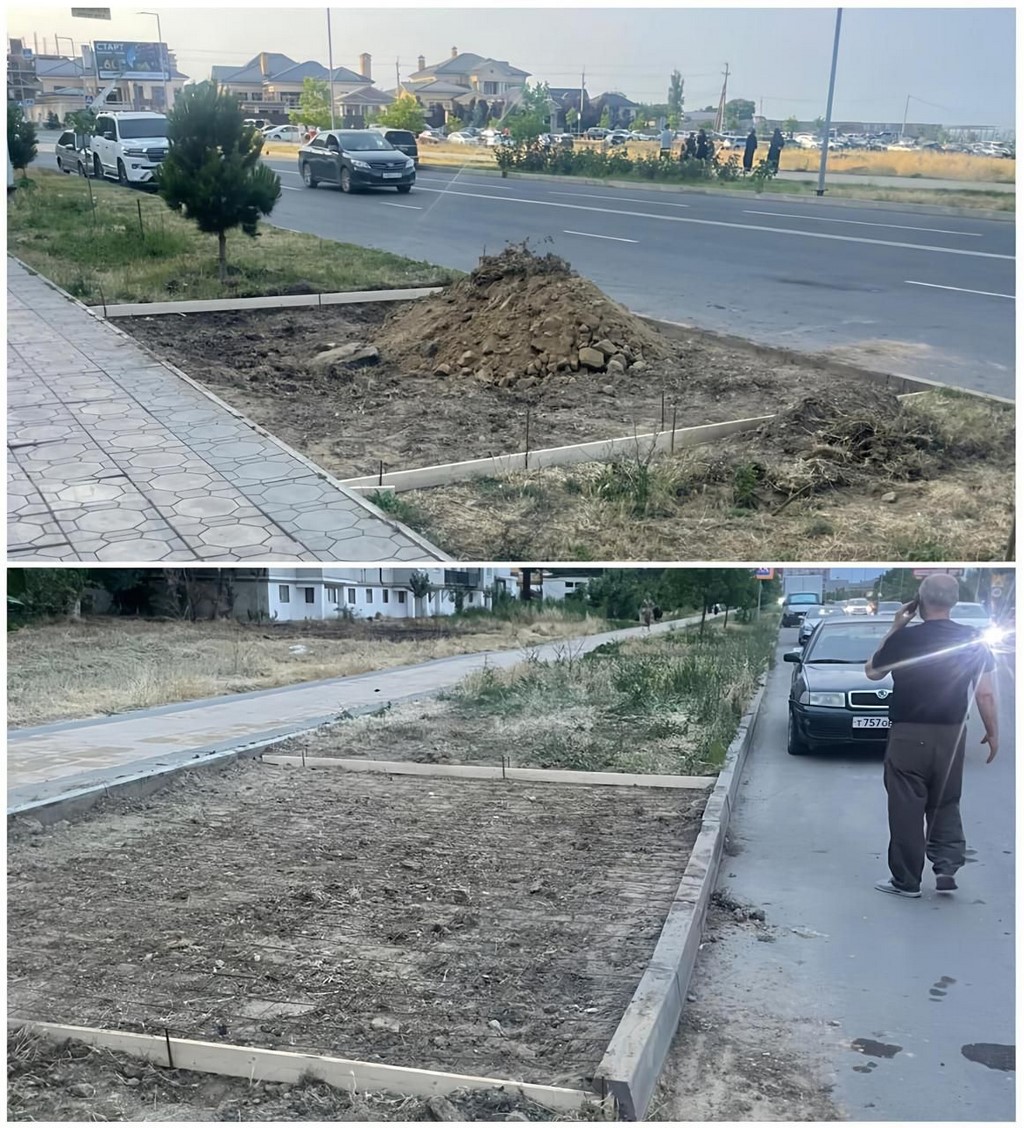 Жители Каспийска добились восстановления улицы после незаконной заливки бетоном