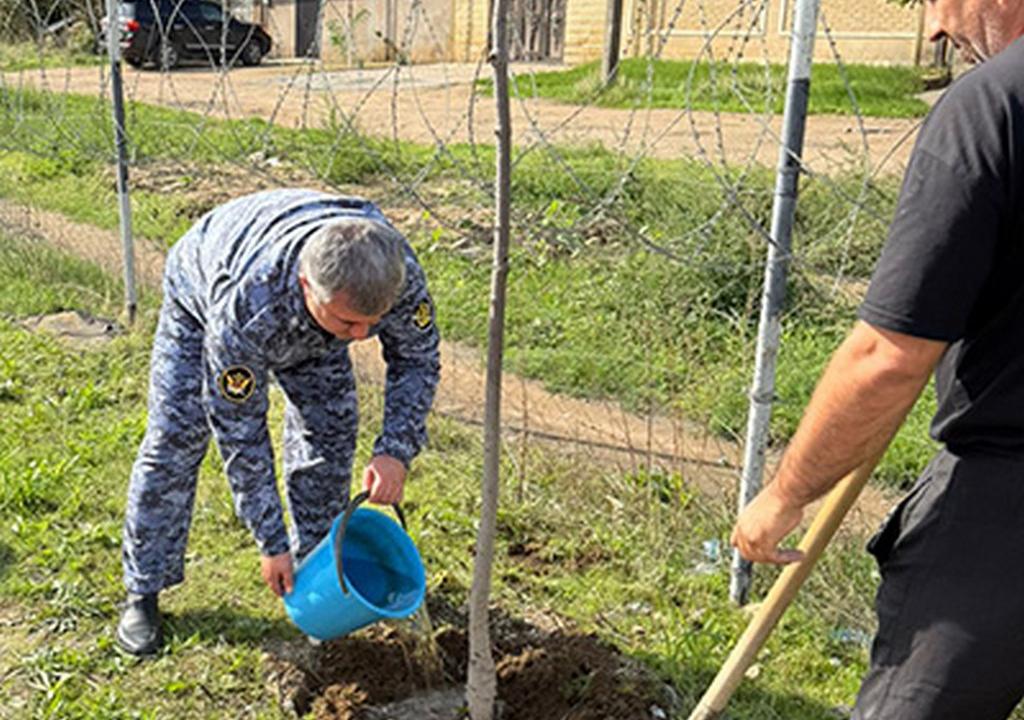 Сотрудники СИЗО в Дагестане приняли участие во Всероссийском субботнике «Зеленая Россия»