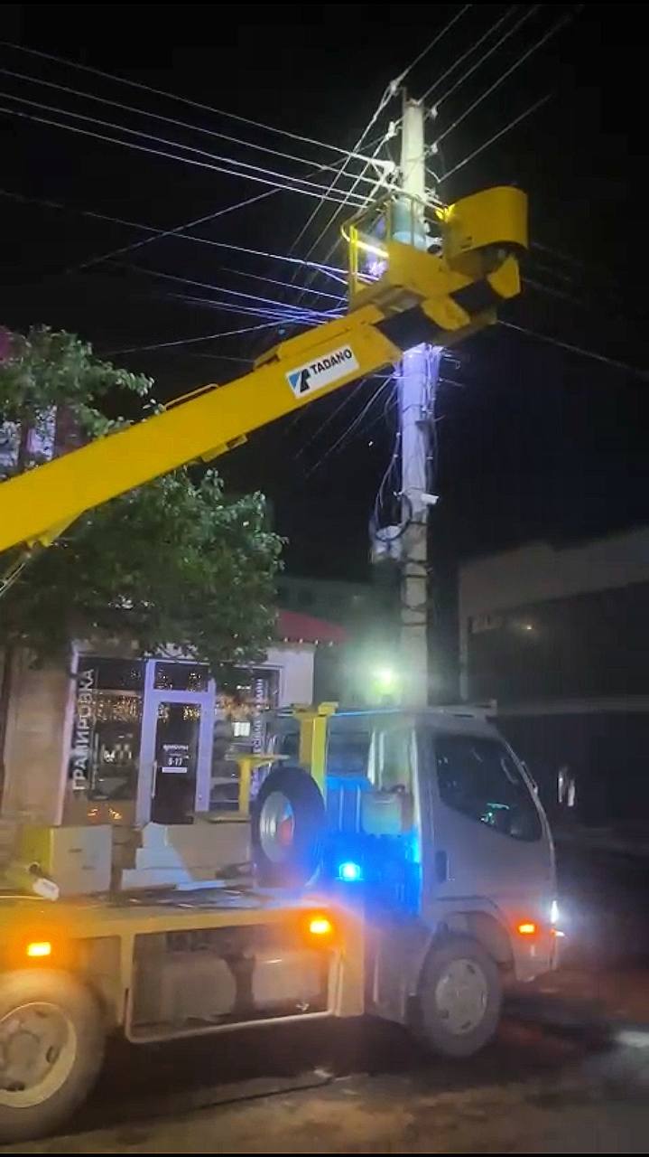 В Хасавюрте проводятся работы по замене уличного освещения