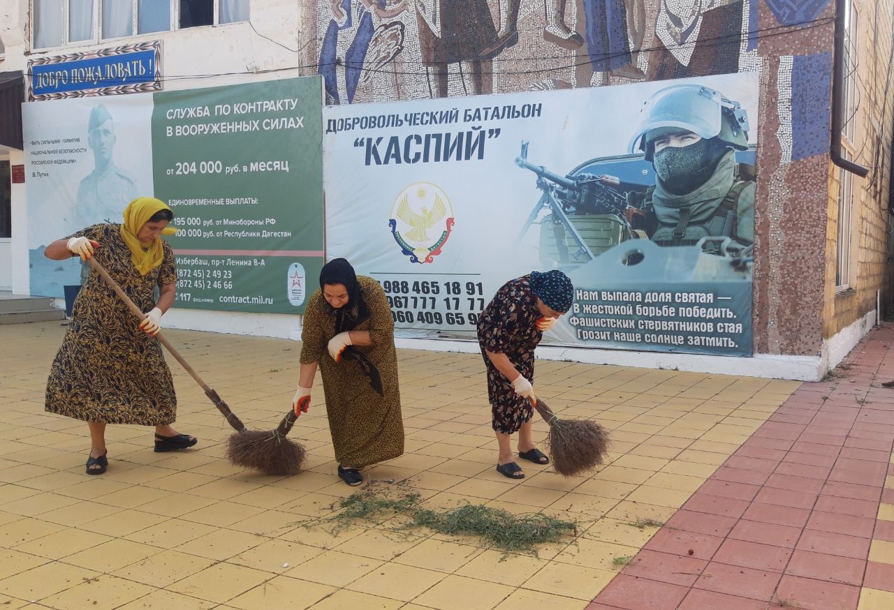 К новому учебному году в сёлах Каякентского района проходят массовые субботники