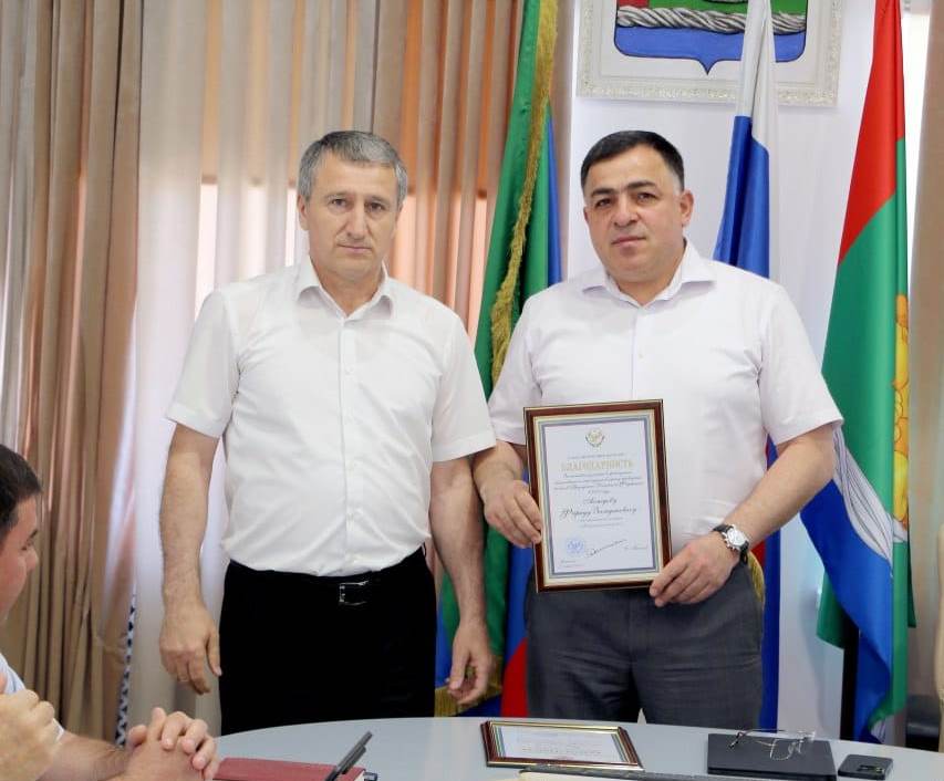 Фарид Ахмедов получил благодарность от Главы Дагестана