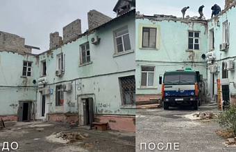 В Махачкале снесли незаконную надстройку на крыше здания