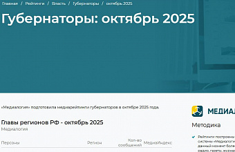 Сергей Меликов улучшил позиции в медиарейтинге губернаторов
