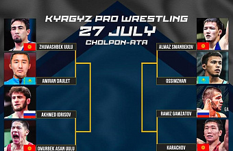 Дагестанские вольники поборются на турнире в Кыргызстане