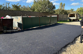 В селе Магарамкент асфальтированы подходы к контейнерным площадкам