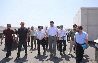 Абдулмуслим Абдулмуслимов осмотрел строящуюся школу в селе Аданаке Карабудахкентского района