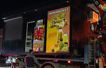 В Махачкале демонтирован крупногабаритный торговый павильон, незаконно занимавший тротуар