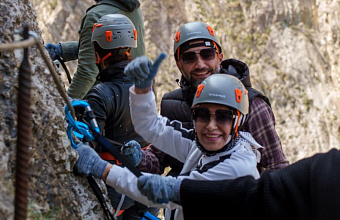 Экстремальная тропа «Виа феррата» открылась на территории экотуркомплекса «Главрыба» в Дагестане